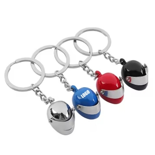 Motorcycle Helmet Metal Keychain