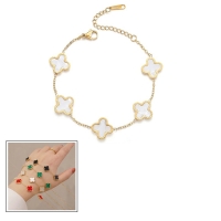 18K Gold Plated Clover Lucky Bracelet for Women