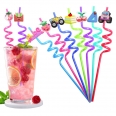 Customized Summer Pool Beach Party Favors Plastic Straws