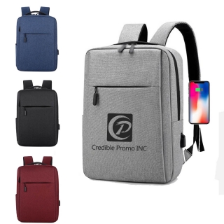 Lightweight Urban Style Business 15.6 Inches Laptop Backpack With USB Charging Port