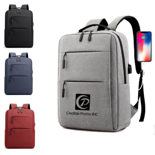 Lightweight Urban Style Business 15.6 Inches Laptop Backpack With Two Front Zipper Pockets
