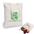 5 OZ Economical Lightweight Reusable Slim Natural Color Pure Cotton Simple Canvas Bag