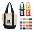 Mini Reusable 12OZ Canvas Tote Bag With Front Pocket