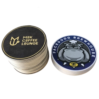 Full Color Imprint Diameter 4 Inches 60 Point Round Pulp Board Coaster Or Paper Coaster