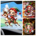 Custom Clear Die Cut Acrylic Full Color Holiday Ornament Or Auto Pendant Or Christmas Ornament