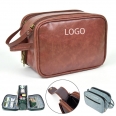 Portable Makeup Pouch PU Travel Toiletry Bag with Dividers