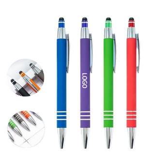 2-in-1 Stylus Retractable Ballpoint Pen with Stylus tip