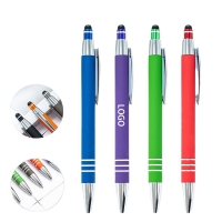 2-in-1 Stylus Retractable Ballpoint Pen with Stylus tip
