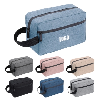 Travel Toiletry Storage Bag with Divider and Handle