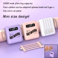 Mini Portable Pocket Charger Or Power Bank 10,000 mAh With Cable With Torch
