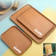 Wood Graining PP Material Serving Tray Or Dinner Tray Small Size