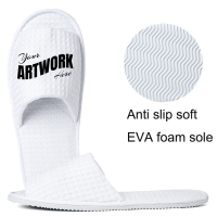 Custom Open Toe Disposable Waffle Hotel Slipper