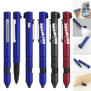 7 In One Outdoor Multi Functional Tool Pen With Flashlight With Screwdriver