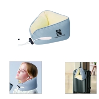 Soft Travel Neck Pillow With Adjustable Strap For Airplane