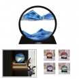 Moving Sand Art Picture in Motion Round Glass 3D Deep Sea Landscape