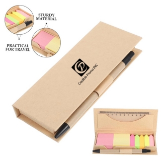 Multifunctional Sticky Note Box With Ruler And Pen