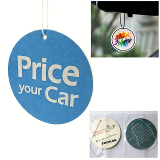 Custom Round Shape Full Color Paper Air Freshener