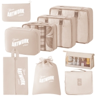 Custom Print 9pc set Travel Luggage Organizer Bag