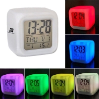 Digital LED Color Change Alarm Clock Multi-Functional Calendar Temperature Display
