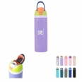 24 oz Flip-Top Insulated Bottle With Straw