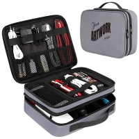 Waterproof Double Layer Cable Organizer Bag For Electronic Accessories