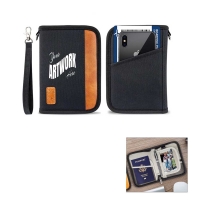 Portable RFID Blocking Travel Wallet Passport Holder Phone Bag
