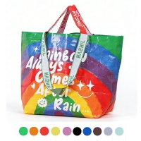 Custom Large Size Premium Quality Recycled 130 GSM Full Color Laminated Woven Bag