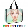 Custom Medium Size Full Color 105 GSM Round Corner Laminated Non-Woven Tote Bag