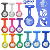 Customizable Silicone Brooch Watch for Doctors & Nurses