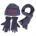 Winter Polar Fleece Scarf Hat Gloves Three-Piece Set