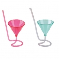 Plastic Martini Straw Sipper/Cup