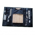 Cutting Board and Cheese Tools Gift Set With Carry Bag