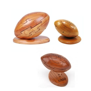 Wooden Craft Ornament Sporting Rugby Ball Lock