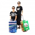 Custom Full Color Printing Exhibiton EXPO Cardboard Trolley With Retractable Handle