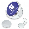 Round Metal Full Color Cosmetic Pocket Mirror