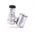 60X Pocket Microscope Illuminating Jewelry Magnifier Loupe