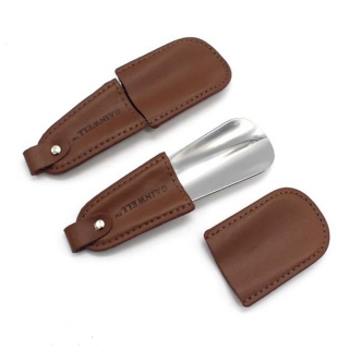 Leather Cover Stainless Steel Shoehorn