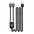 2.1 A Fast Charge 2 in 1 Nylon Braided  Phone Charging Cable