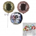 Self Inflated Festival Birthday Party Decoration Round Shape Maylar Balloon Or Alminum Foil Balloon With Handle