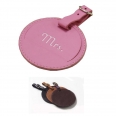 Round Shape Leather Luggage Tag Or Bag Tag With Privacy Cover