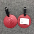 Round Shape Cheap Leather Luggage Tag Or Bag Tag