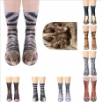 3D Print Animal Paw Socks or Custom Image 3D Printed Long Sock