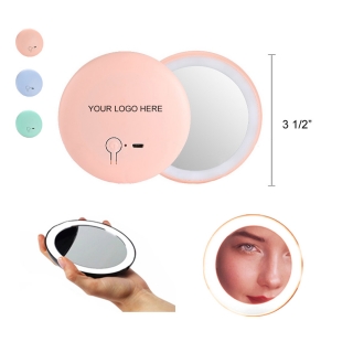 Rechargeable LED Makeup Pocket Mirror