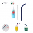Reusable Collapsible Silicone Straw With Storage Case