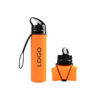 Collapsible Silicone Sports Bottle-21oz
