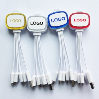 LED Flashing Multi USB Phone Charging Cable 4 In 1
