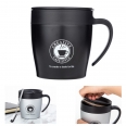 Stainless Steel Insulated Coffee Mug with Lid and Spoon
