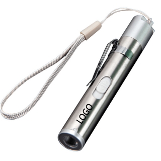 Medical Stainless Steel Mini LED Flashlight Torch With Pen Clip