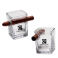 Rock Glass With Cigar Setting