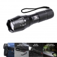 Outdoor Water Resistant LED Zoomable Tactical Flashlight